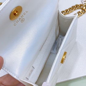 chanel 23 кожаный поясной кошелек с латунными деталями, модный и 