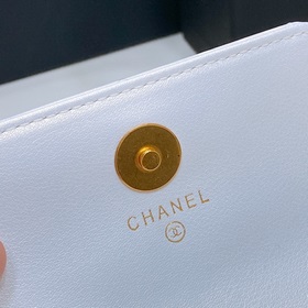 chanel 23 кожаный поясной кошелек с латунными деталями, модный и 