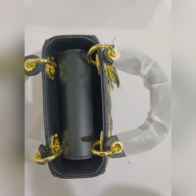 Новая модель сумки Dior.Lady с тремя отделениями, черная кожа с р