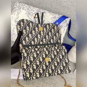 S5620CTZQ-M928-TU）-3014 Dior классическая сумка из канваса с цепо