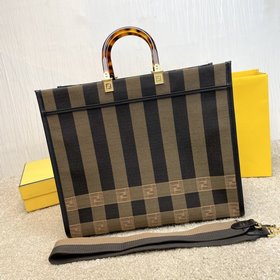 Название： FENDI сумка для покупок из полосатой ткани Качество： вы