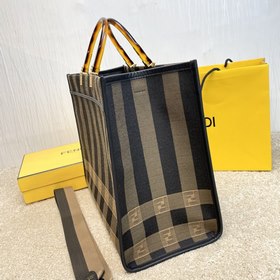 Название： FENDI сумка для покупок из полосатой ткани Качество： вы
