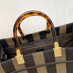 Название： FENDI сумка для покупок из полосатой ткани Качество： вы
