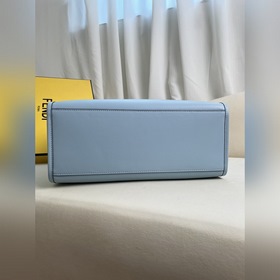Синий Средняя сумка Fendi для покупок Кожаная сумка-тоут Подробне