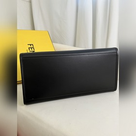 Большой черный FéI TOTE сумка «Солнечная сумка» Коричневая кожа с