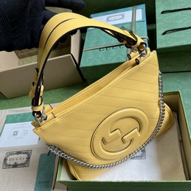 Маленькая сумка-тоут из серии Gucci Blondie в оригинальной зелено