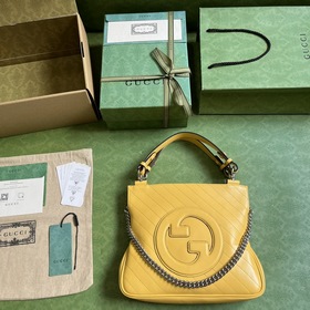 Маленькая сумка-тоут из серии Gucci Blondie в оригинальной зелено