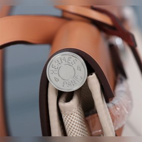 (Абрикосовый цвет, льняная ткань) Hermès Herdag Импортная водонеп