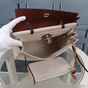 (Абрикосовый цвет, льняная ткань) Hermès Herdag Импортная водонеп