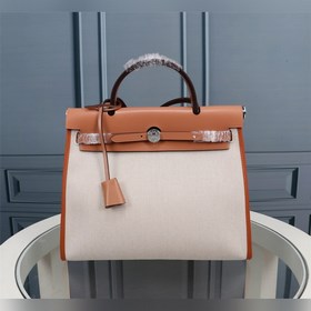 (Абрикосовый с коричневой окантовкой) Hermès Herdag Импортная вод