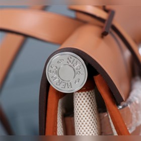 (Абрикосовый с коричневой окантовкой) Hermès Herdag Импортная вод