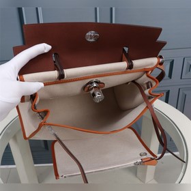 (Абрикосовый с коричневой окантовкой) Hermès Herdag Импортная вод