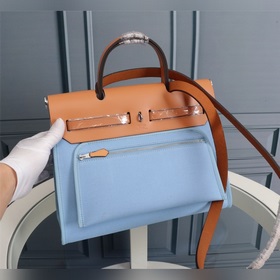 (Лляная синь) Hermès Herdag Импортная водонепроницаемая серия из 