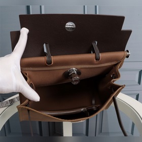 (Слоновая кость) Hermès Herdag Импортная водонепроницаемая сумка 