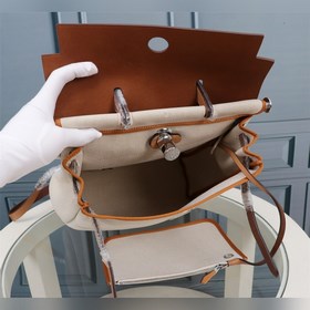 (Абрикосовый) Холщовая сумка Herbag, универсальная Размеры： длина