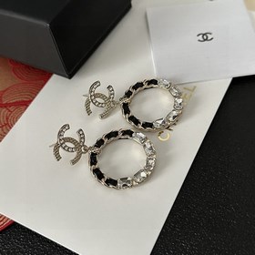 Chanel подержанные серьги с двойным логотипом. Оригинальная копия
