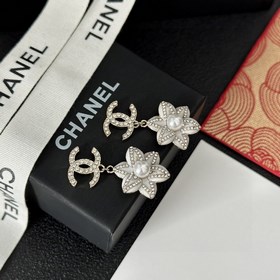 Chanel подержанные серьги с двойным логотипом. Оригинальная копия