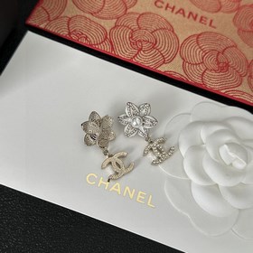 Chanel подержанные серьги с двойным логотипом. Оригинальная копия