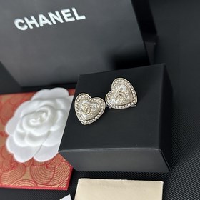 Chanel подержанные серьги с двойным логотипом. Оригинальная копия