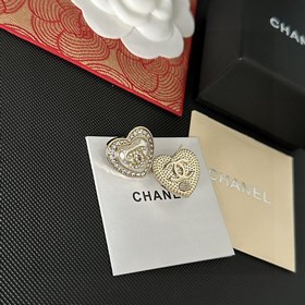 Chanel подержанные серьги с двойным логотипом. Оригинальная копия