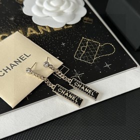 Chanel подержанные серьги с двойным логотипом. Оригинальная копия