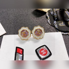 Chanel подлинные серьги с двойным логотипом. Оригинальный дизайн