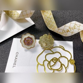 Chanel подлинные серьги с двойным логотипом. Оригинальный дизайн