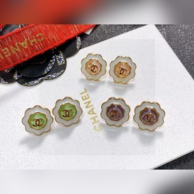 Chanel подлинные серьги с двойным логотипом. Оригинальный дизайн 