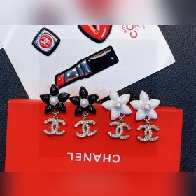 Chanel подлинные серьги с двойным логотипом. Оригинальный дизайн 