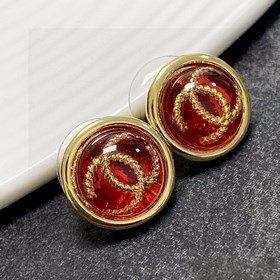 Chanel  2024 Новая модель Chanel ретро-серьги в форме красных ко