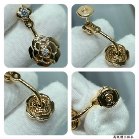 Материал V-Gold 8690180 Серьги Chanel с камелиямиз золота. Какая 