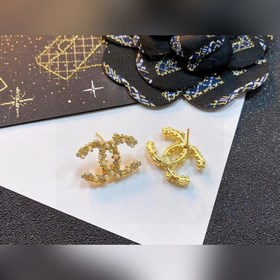 Chanel подержанные серьги с двойным логотипом. Оригинальная копия