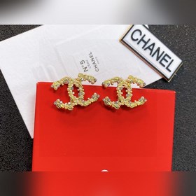 Chanel подержанные серьги с двойным логотипом. Оригинальная копия