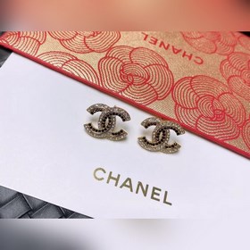 Chanel подержанные серьги с двойным логотипом. Оригинальная копия