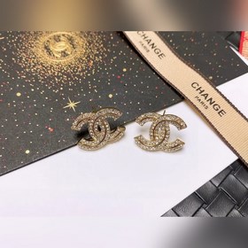 Chanel подержанные серьги с двойным логотипом. Оригинальная копия