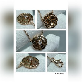 Материал V-Gold 8690190 Ожерелье Chanel с золотыми камелиями. Как
