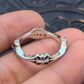 Chrome Hearts Классическое ретро кольцо с крестом, версия высшего