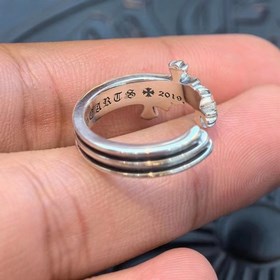 Chrome Hearts Классическое ретро кольцо с крестом, версия высшего