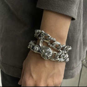 Chrome Hearts Широкий браслет с застежкой виде омара