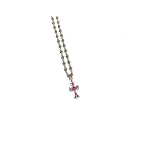 Chrome Hearts TinyE Красный бриллиант в форме креста с подвеской