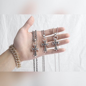 Chrome Hearts Новое ожерелье с крестом в форме сердца Доступны тр