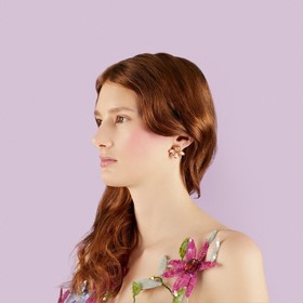 Gucci ретро-серьги с бусинами, круглым замком и двойным логотипом