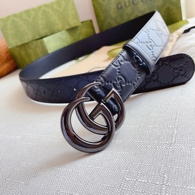 Классическая модель Gucci, двусторонняя кожа теленка с тиснением 