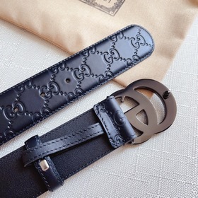 Классическая модель Gucci, двусторонняя кожа теленка с тиснением 