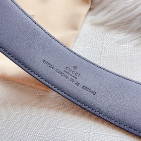 Классическая модель Gucci, двусторонняя кожа теленка с тиснением 