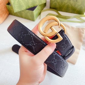 Классическая модель Gucci, двусторонняя кожа теленка с тиснением 