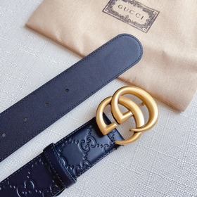 Классическая модель Gucci, двусторонняя кожа теленка с тиснением 