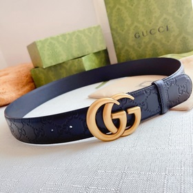 Классическая модель Gucci, двусторонняя кожа теленка с тиснением 