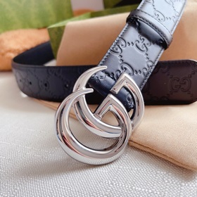 Классическая модель Gucci, двусторонняя кожа теленка с тиснением 