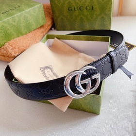 Классическая модель Gucci, двусторонняя кожа теленка с тиснением 